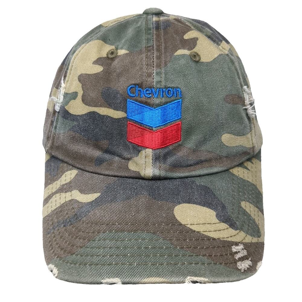 District Threads Baseball Cap Green Camo OSFM Distressed Chevron Salt Lake Hat